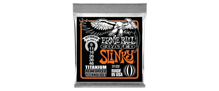 Струни для електрогітар ERNIE BALL 3122 Regular Slinky Titanium Coated Strings 9/46