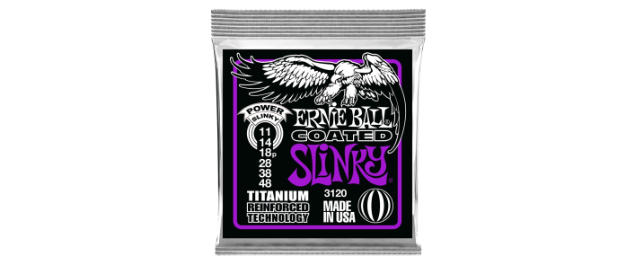Струни для електрогітар ERNIE BALL 3120 Regular Slinky Titanium Coated Strings 11/48