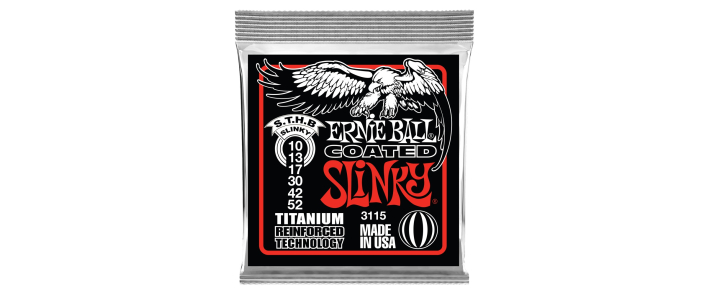 Струны для электрогитар ERNIE BALL 3115 Regular Slinky Titanium Coated Strings 10/52