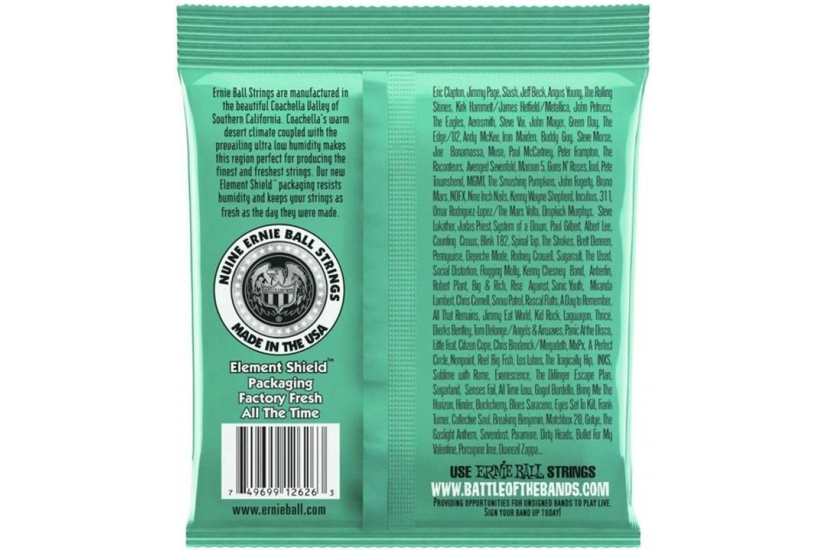 Струни для електрогітар ERNIE BALL 2626 Not Even Slinky Nickel Wound 12/56