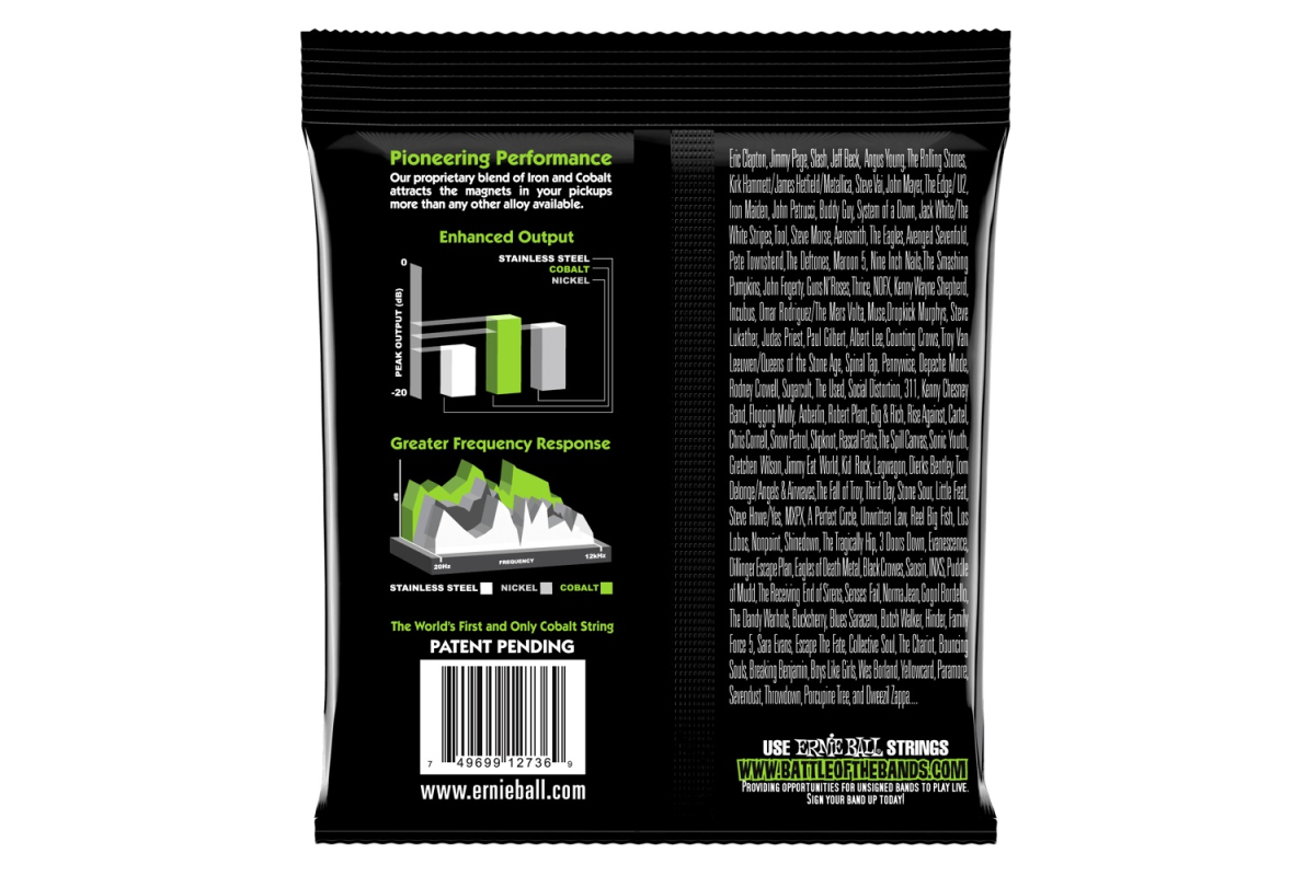 Струны для бас-гитар ERNIE BALL 2736 Cobalt Slinky 5-Strings Bass Strings 45/130