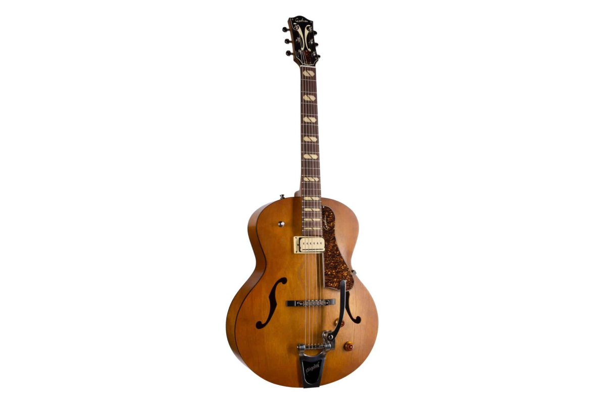 Гітара напівакустична Godin 5th Avenue Jumbo P-Rail Harvest Gold