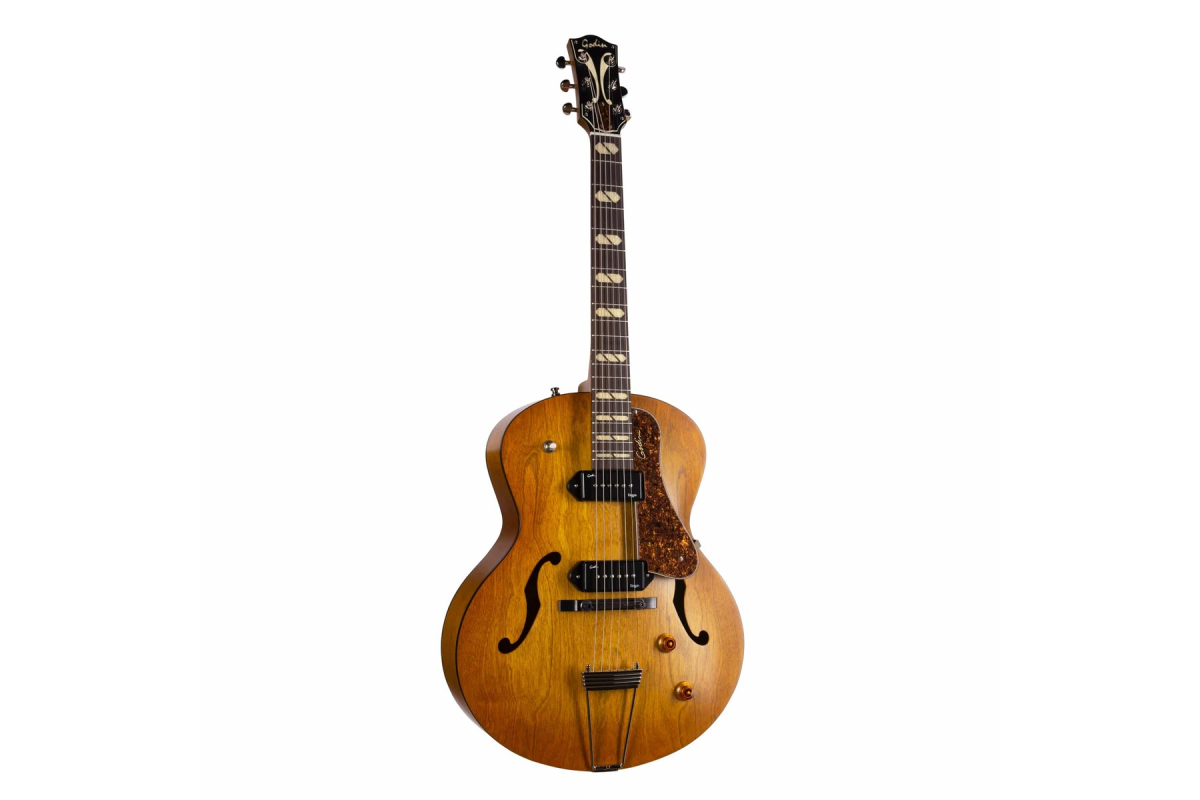 Гітара напівакустична Godin 5th Avenue Jumbo P90 Harvest Gold