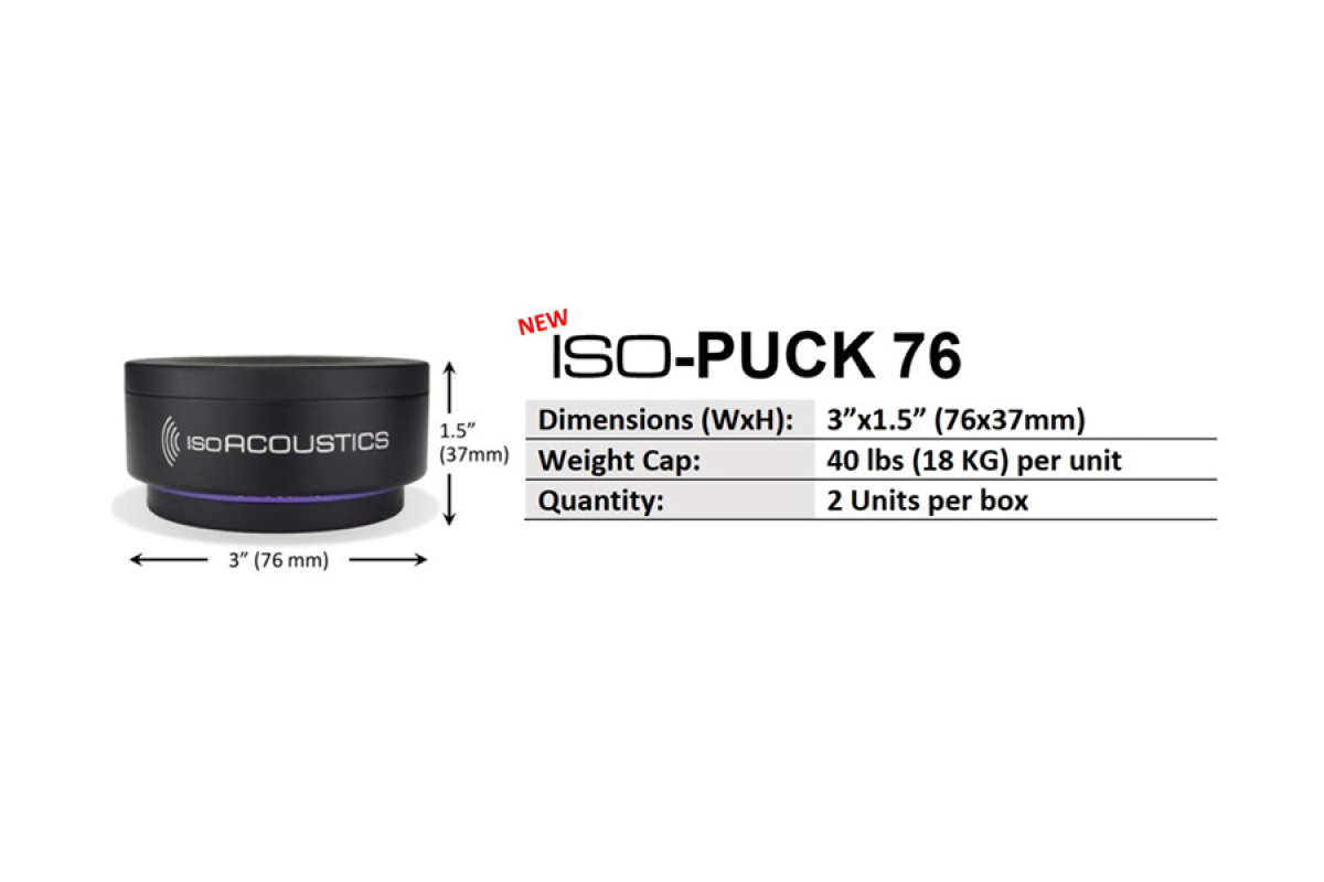 IsoAcoustics ISO-PUCK 76 Ізоляційна підставка для моніторів
