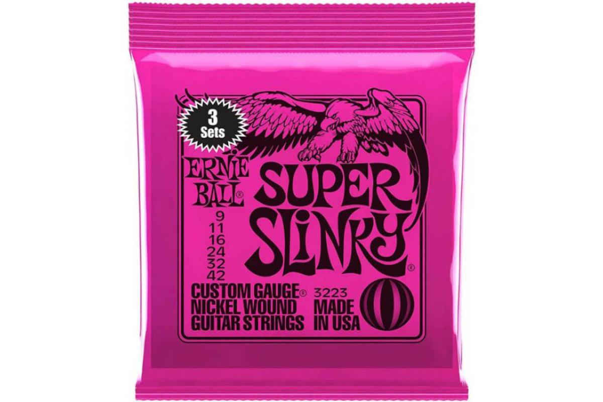 Струны для электрогитар ERNIE BALL 3223 Super Slinky Nickel Wound 9/42