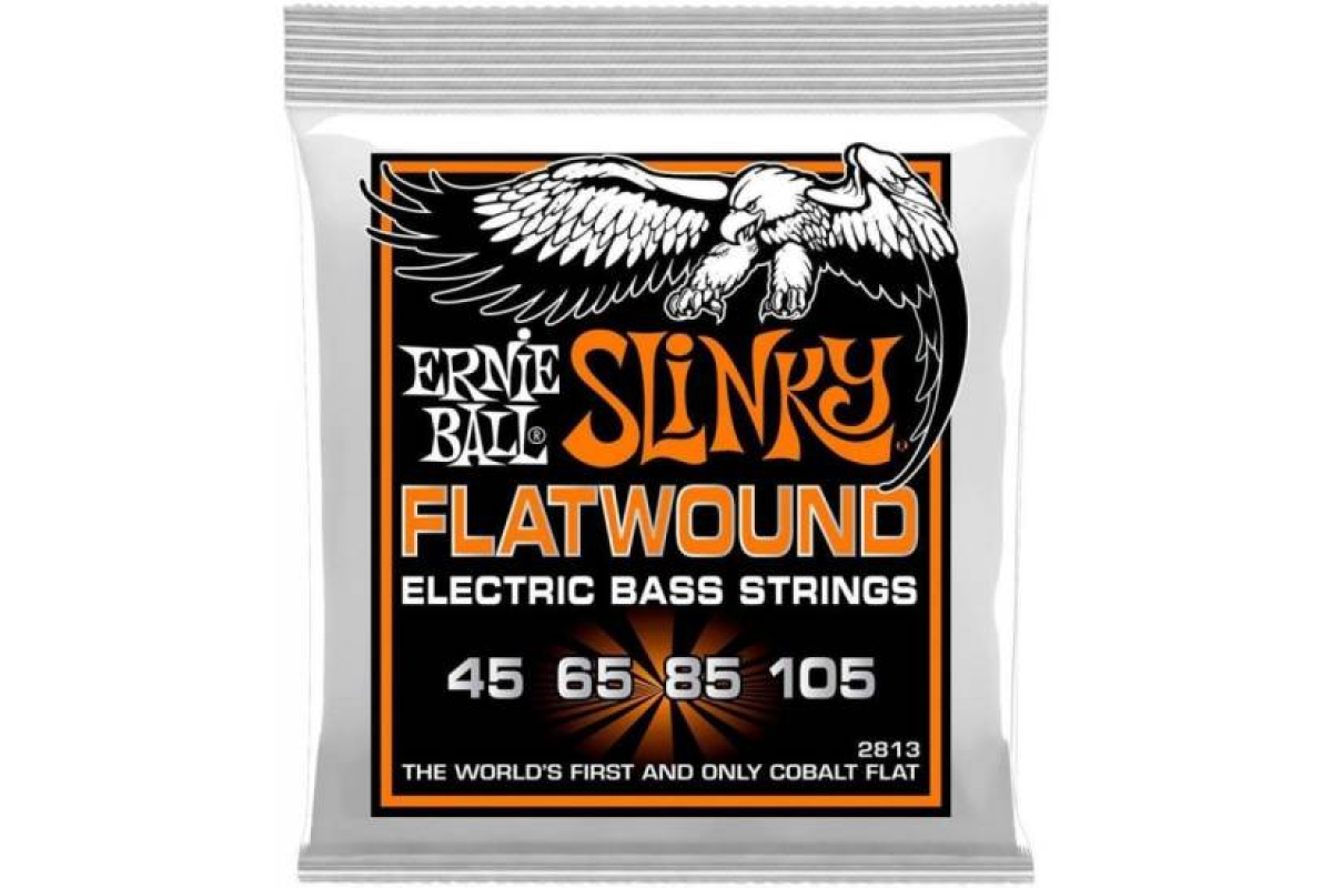 Струны для бас-гитар ERNIE BALL 2813 Hybrid Cobalt Slinky Flatwound Bass 4-Strings 45/105
