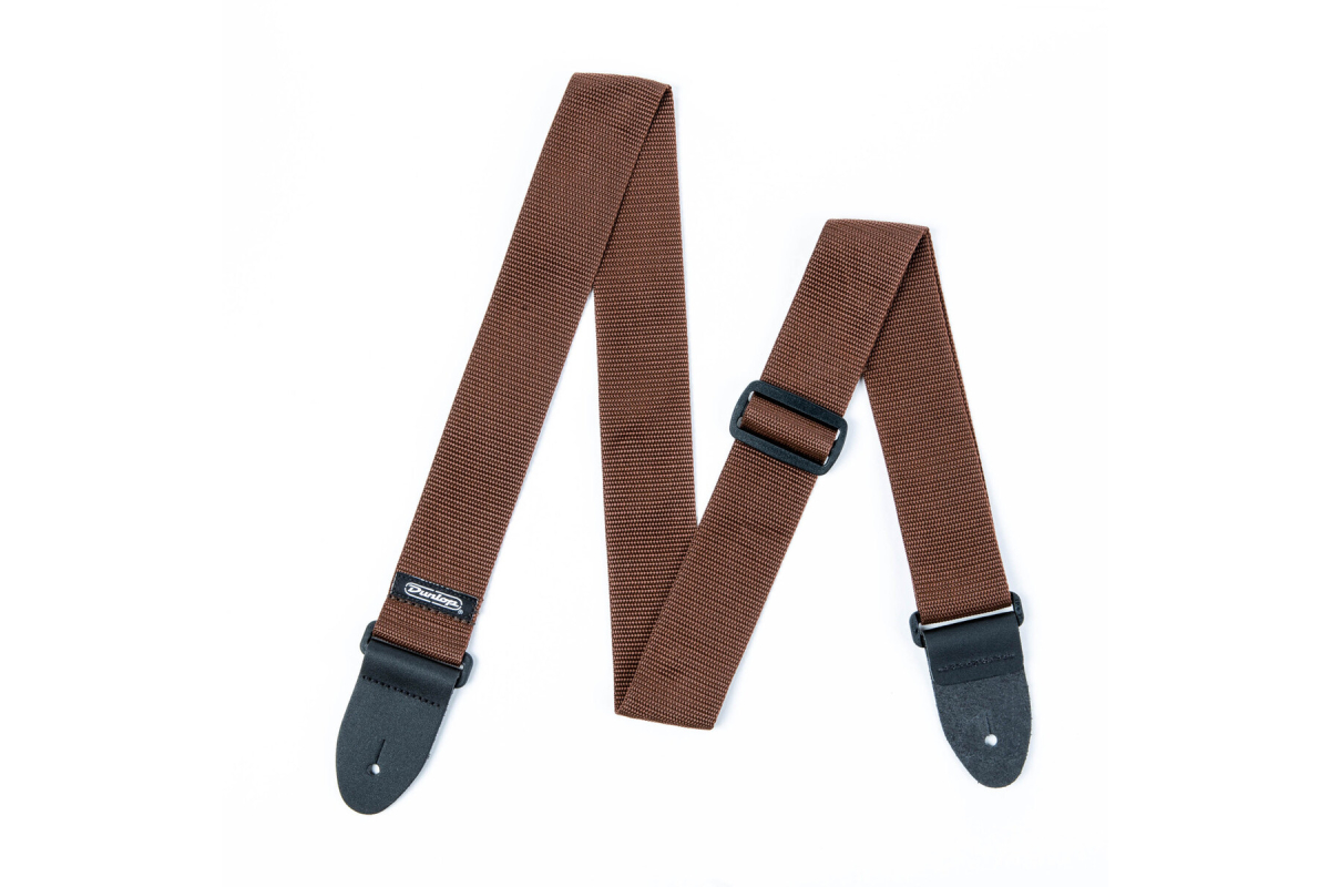 Ремень гитарный DUNLOP D07-01BR Poly Strap Brown