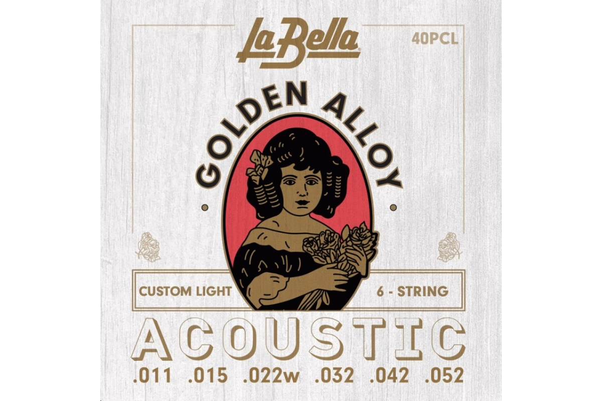 Струны для акустических гитар LA BELLA 40PCL