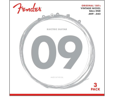 Струни для електрогітар FENDER ORIGINAL 150L 009-.042 PURE NICKEL STRINGS 3 PACK