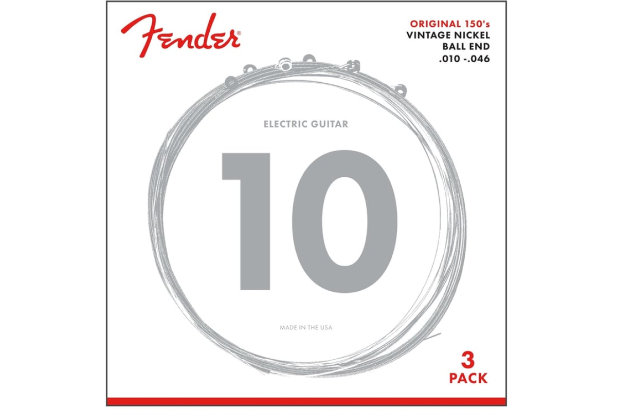 Струны для электрогитар FENDER ORIGINAL 150R 010-.046 PURE NICKEL STRINGS 3 PACK