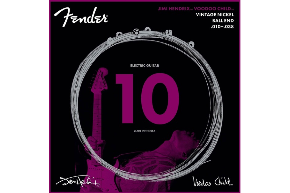 Струни для електрогітар FENDER JIMI HENDRIX VOODOO CHILD 10-38 ELECTRIC GUITAR STRINGS