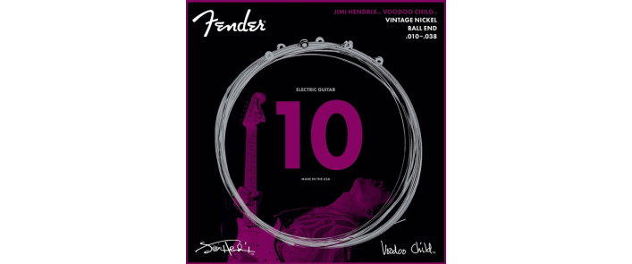 Струни для електрогітар FENDER JIMI HENDRIX VOODOO CHILD 10-38 ELECTRIC GUITAR STRINGS