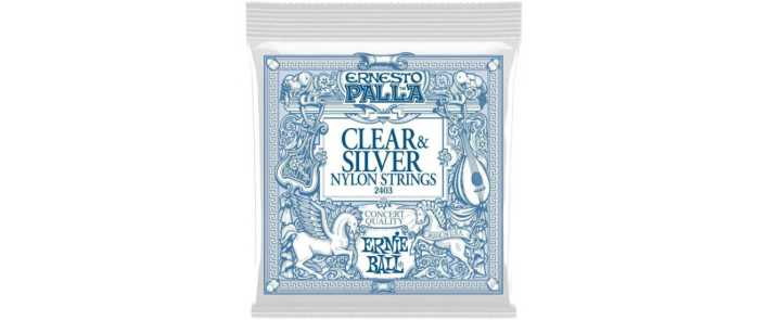 Струни для класичних гітар ERNIE BALL 2403 Ernesto Palla Nylon Clear Silver Classical Guitar Strings