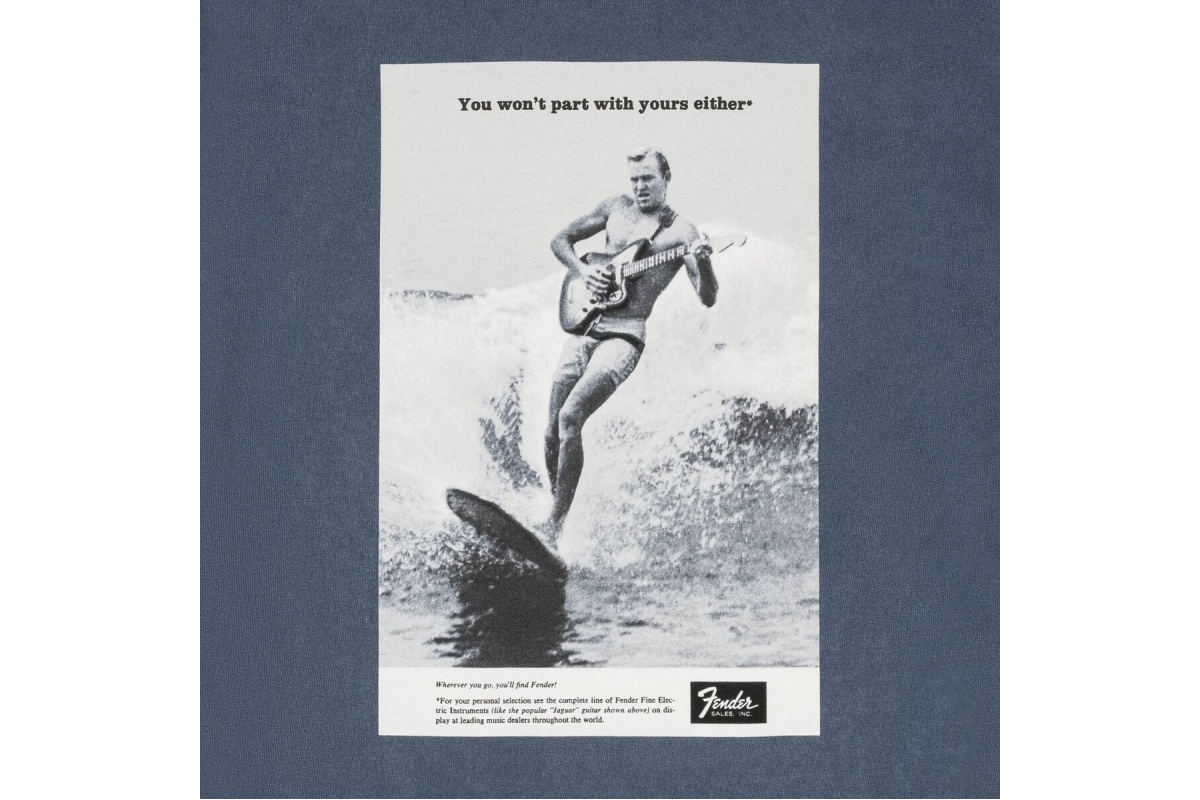 Футболка FENDER VINTAGE AD SURFER T-SHIRT OCEAN XXL