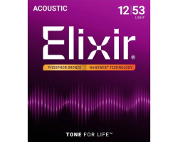 Струни для акустичних гітар ELIXIR PB NW L