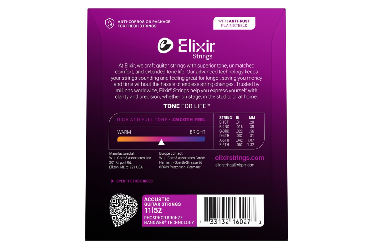 Струни для акустичних гітар ELIXIR AC NW CL