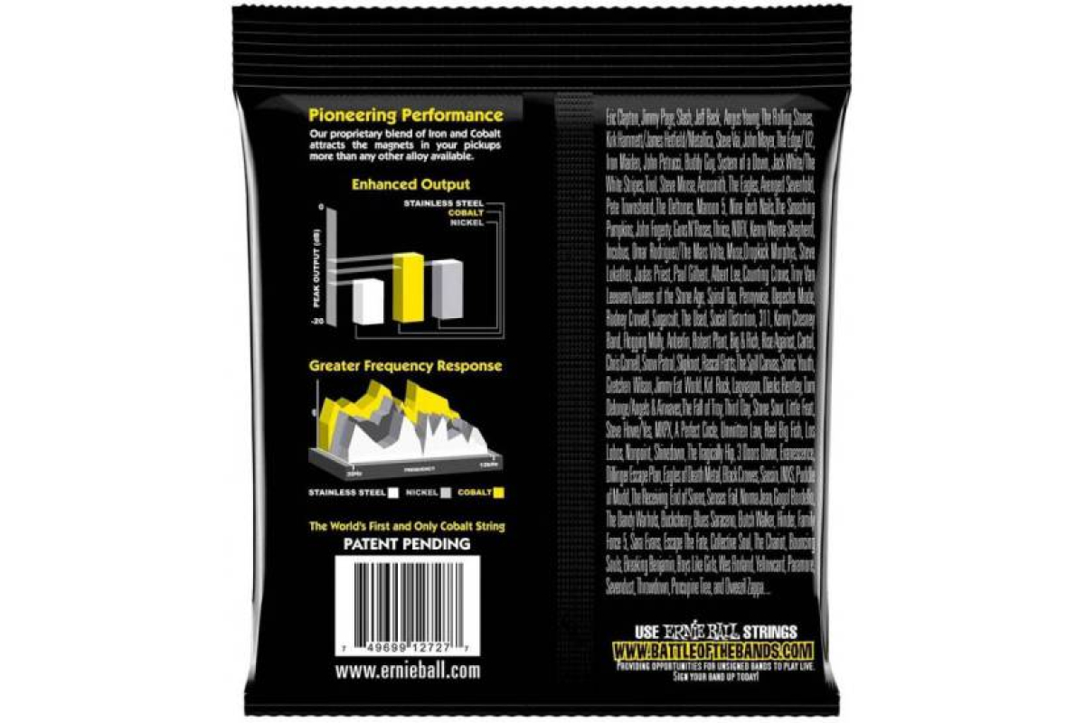 Струни для електрогітар ERNIE BALL 2727 Cobalt Slinky Electric Guitar Strings 11/54