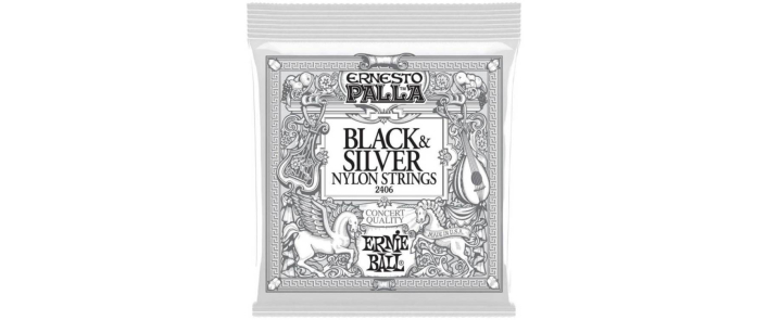 Струни для класичних гітар ERNIE BALL 2406 Ernesto Palla Nylon Black and Silver