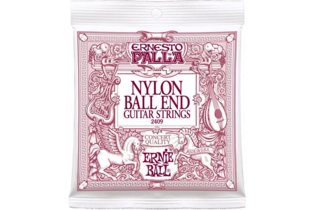 Струни для класичних гітар ERNIE BALL 2409 Ernesto Palla Nylon Black and Gold Classical Guitar Strings (Ball End)