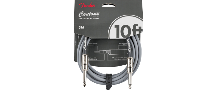 Кабель інструментальний FENDER CABLE CONTOUR SERIES 10' INCA SILVER