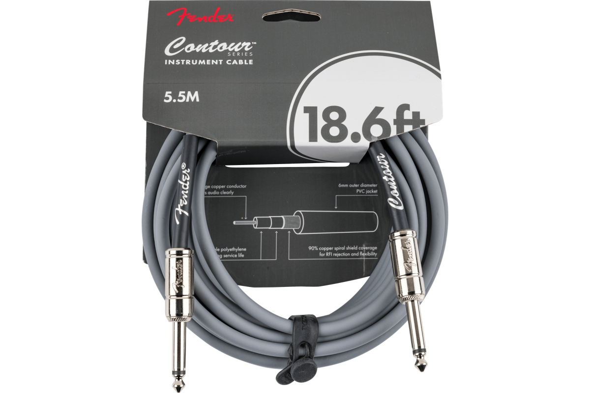 Кабель інструментальний FENDER CABLE CONTOUR SERIES 18.6' INCA SILVER