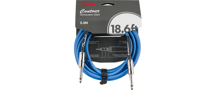 Кабель інструментальний FENDER CABLE CONTOUR SERIES 18.6' LAKE PLACID BLUE