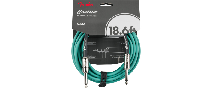 Кабель инструментальный FENDER CABLE CONTOUR SERIES 18.6' SHERWOOD GREEN