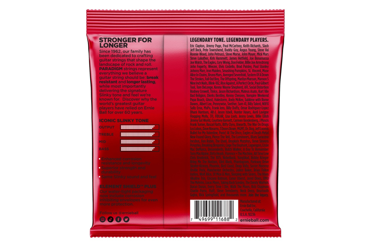 Струны для электрогитар ERNIE BALL 2016 Paradigm Slinky 11/52