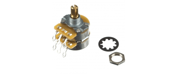 Потенціометр FENDER DUAL 500K/250K SPLIT SHAFT POTENTIOMETER