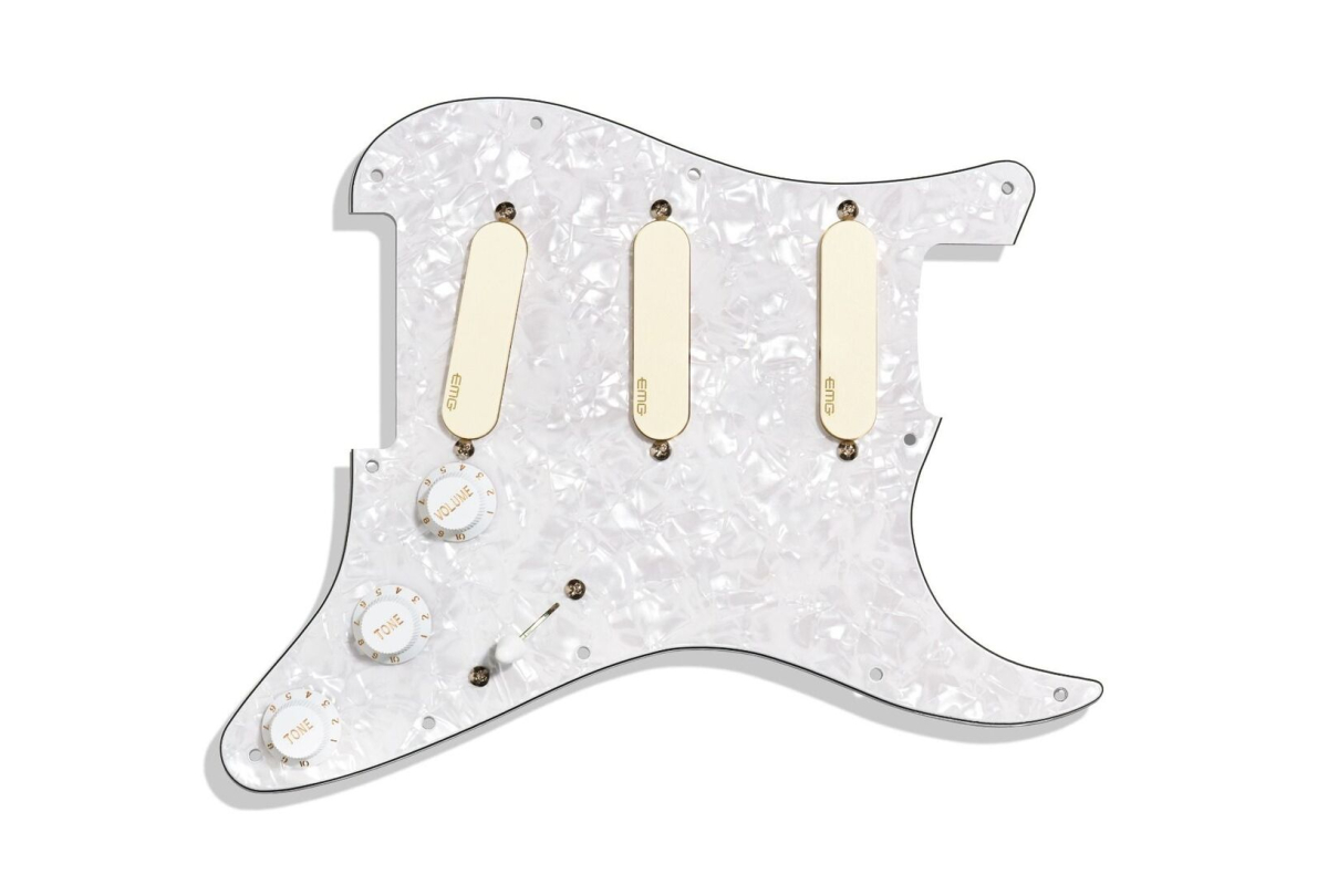 Пікгард зі звукознімачами EMG DG20 IVORY