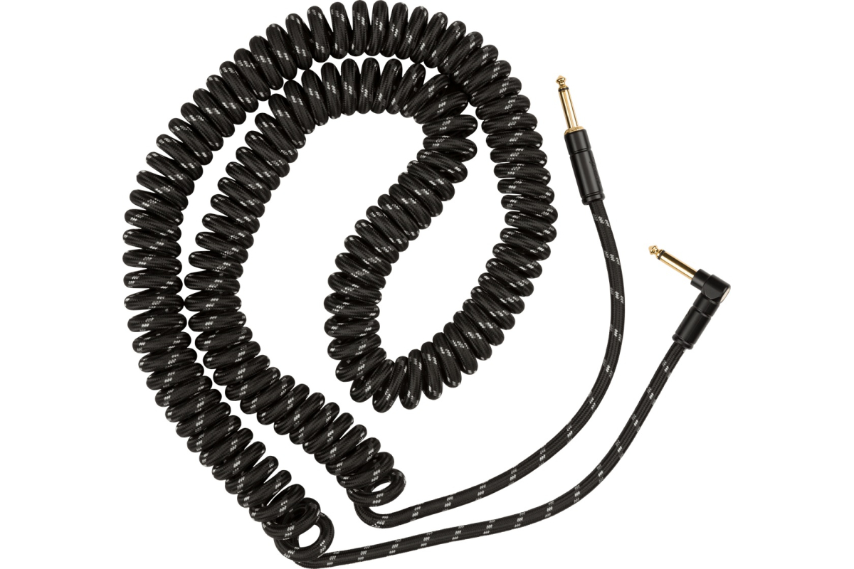 Кабель інструментальний FENDER CABLE DELUXE SERIES COIL 30' BLACK TWEED