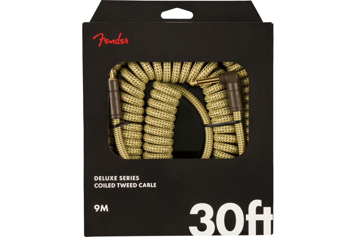 Кабель інструментальний FENDER CABLE DELUXE SERIES COIL 30' TWEED