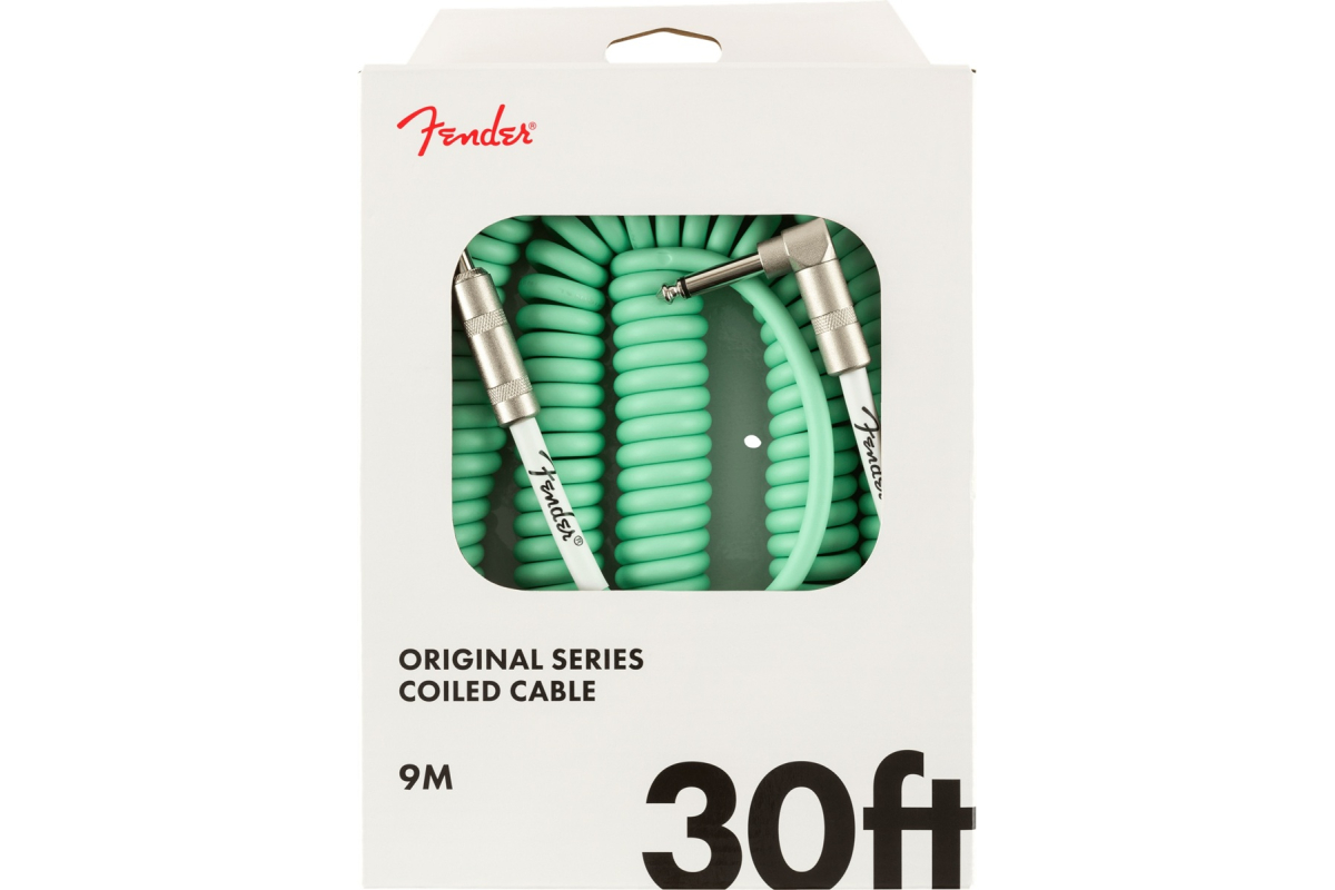 Кабель інструментальний FENDER CABLE ORIGINAL SERIES 30' COIL SURF GREEN