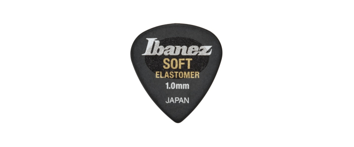 Медіатор IBANEZ EL16ST10S-HBK ELASTOMER HARD 1MM PICK BLACK