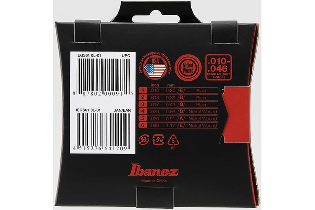 Струни для електрогітар IBANEZ IEGS61 ELECTRIC GUITARS STRING 10-46