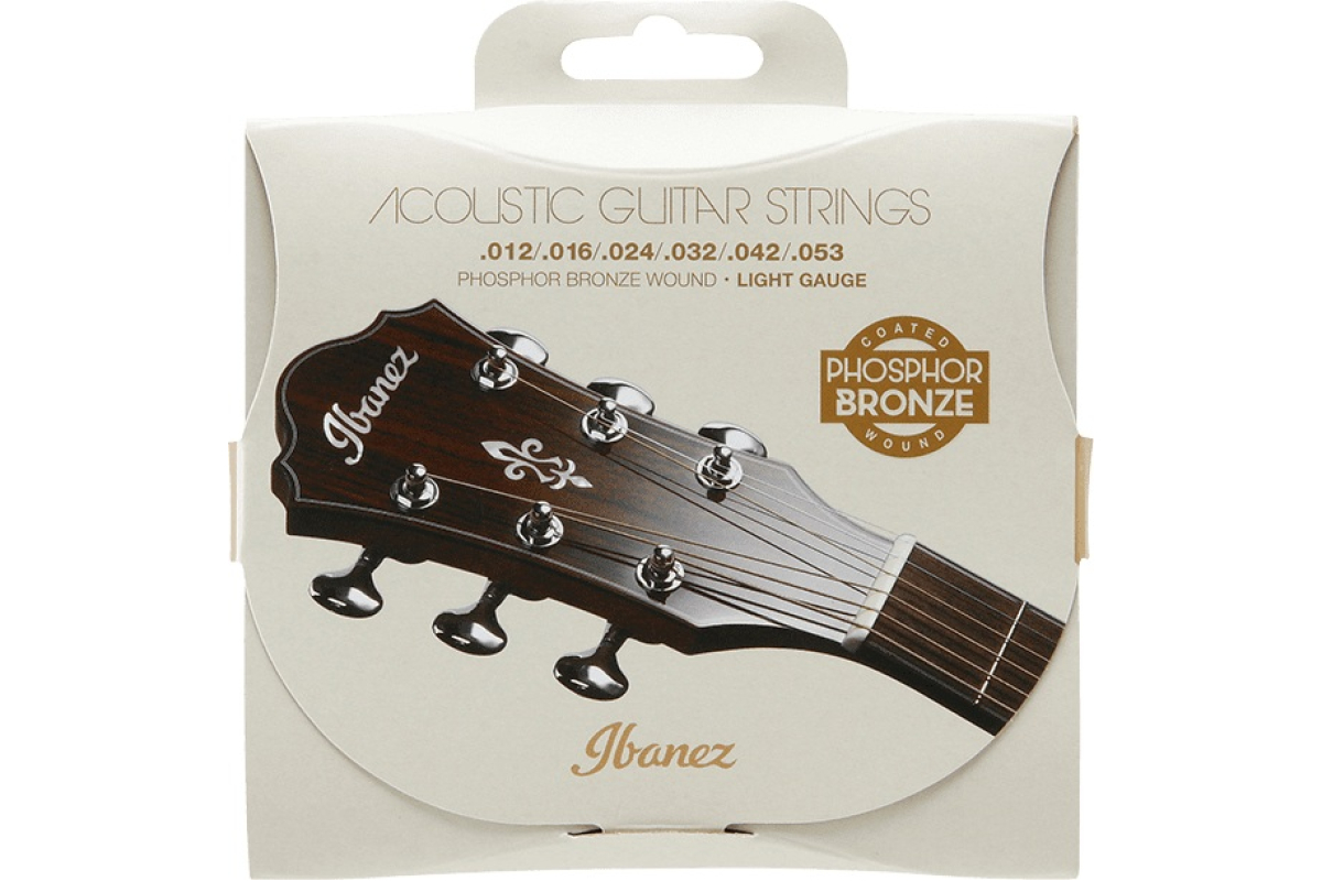 Струни для акустичних гітар IBANEZ IACSP6C ACOUSTIC GUITAR STRING 12-53 COATED