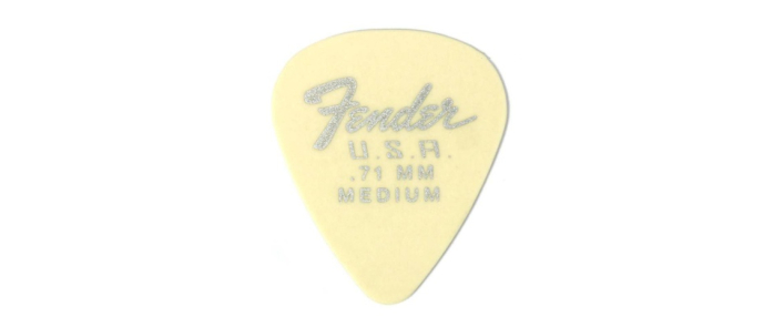 Набір медіаторів FENDER DURA-TONE DELRIN PICKS 0.71 MM, 351 SHAPE - 12 PACK OLYMPIC WHITE