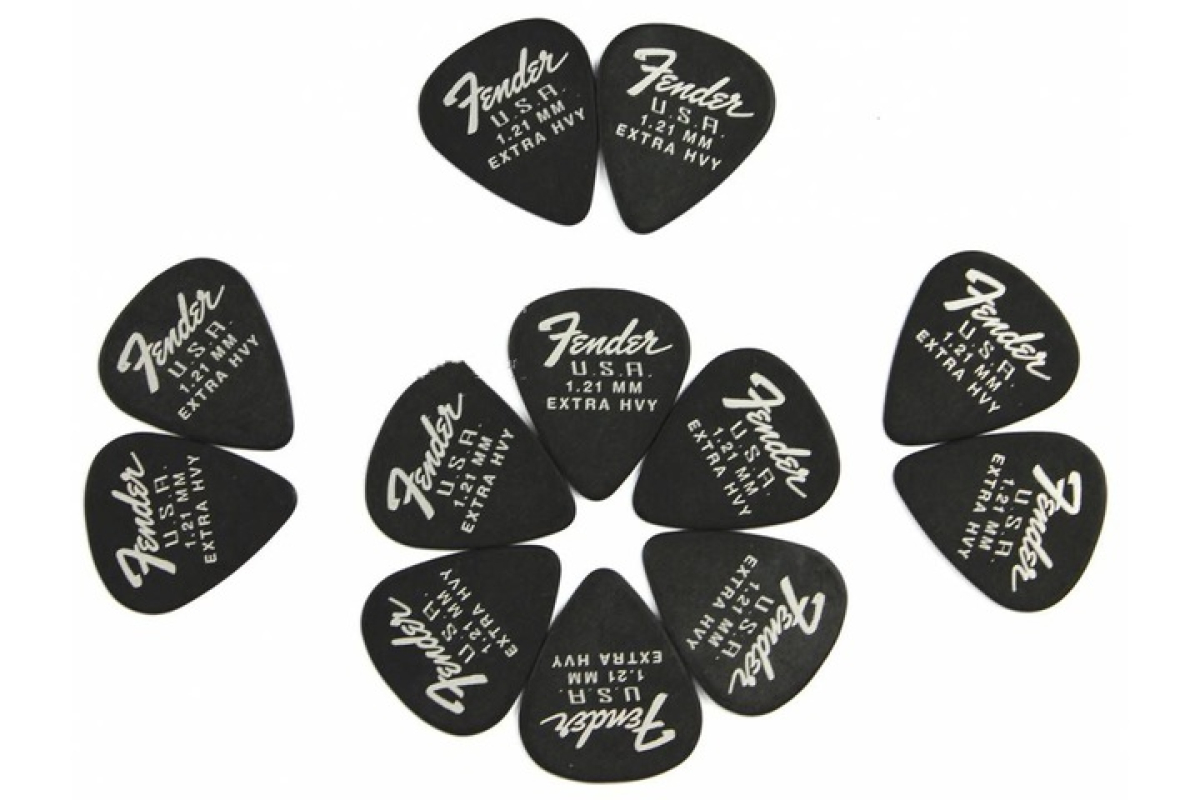 Набір медіаторів FENDER DURA-TONE DELRIN PICKS 1.21 MM, 351 SHAPE - 12 PACK BLACK