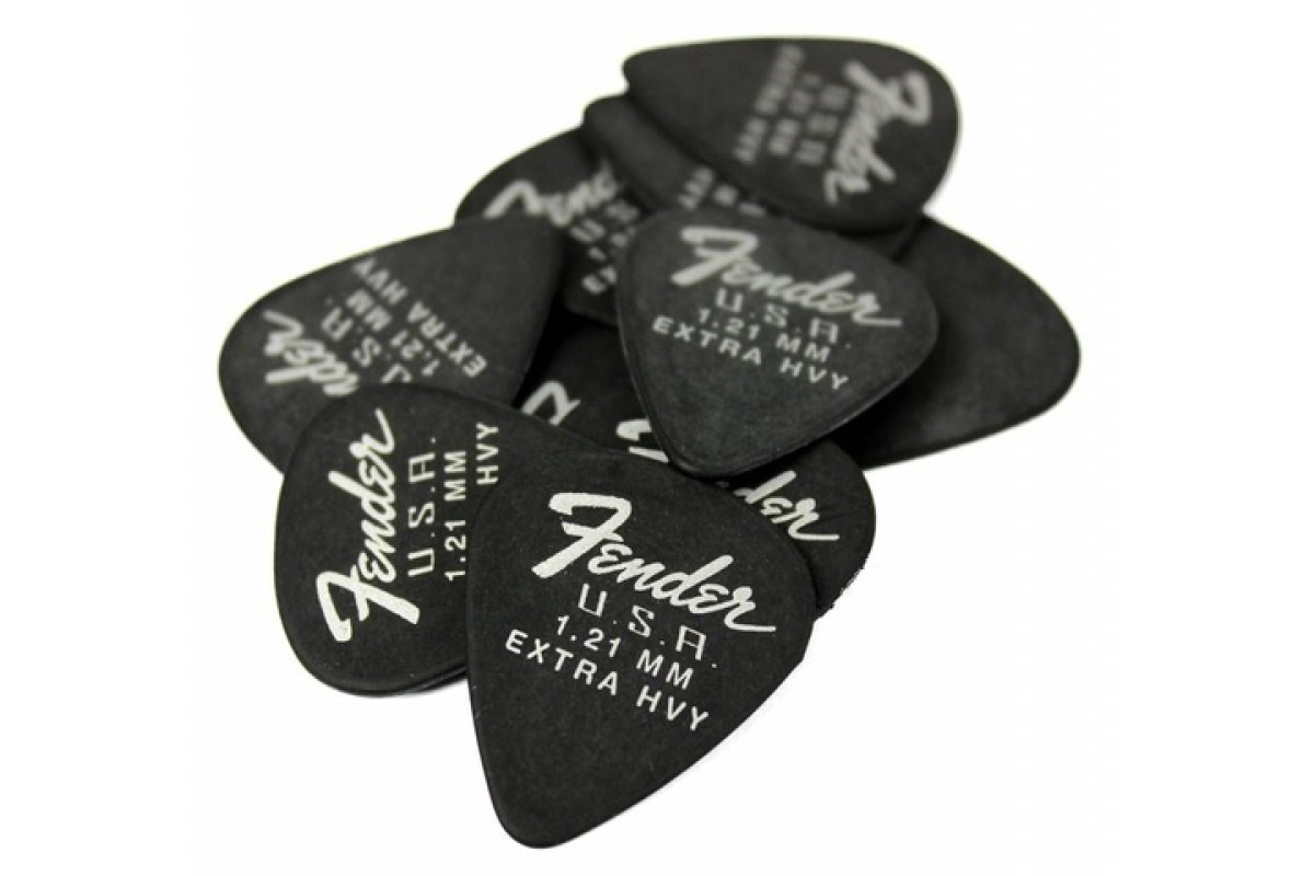 Набір медіаторів FENDER DURA-TONE DELRIN PICKS 1.21 MM, 351 SHAPE - 12 PACK BLACK