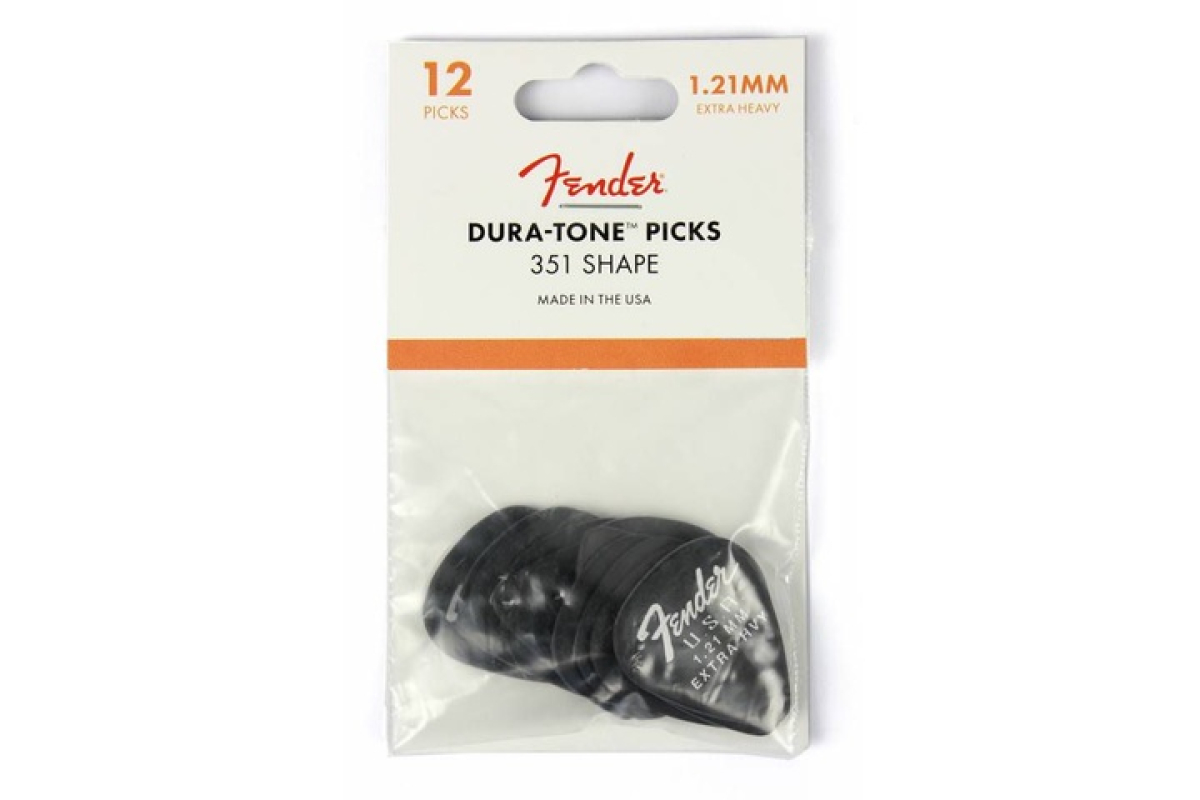 Набір медіаторів FENDER DURA-TONE DELRIN PICKS 1.21 MM, 351 SHAPE - 12 PACK BLACK