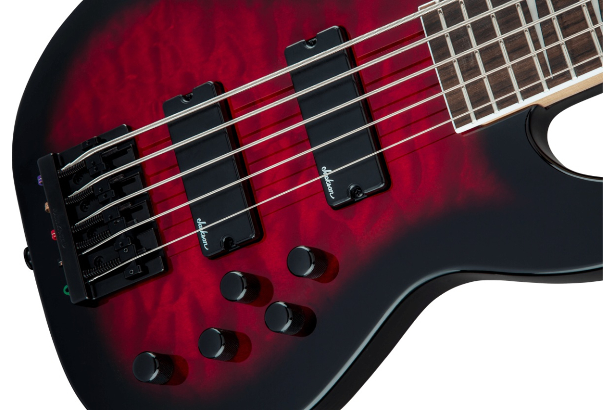 Бас-гітара JACKSON JS SERIES CONCERT BASS JS3VQ TRANPARENT RED BURST