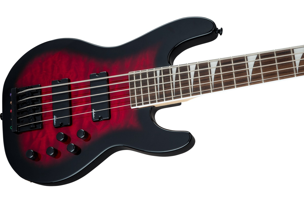 Бас-гітара JACKSON JS SERIES CONCERT BASS JS3VQ TRANPARENT RED BURST
