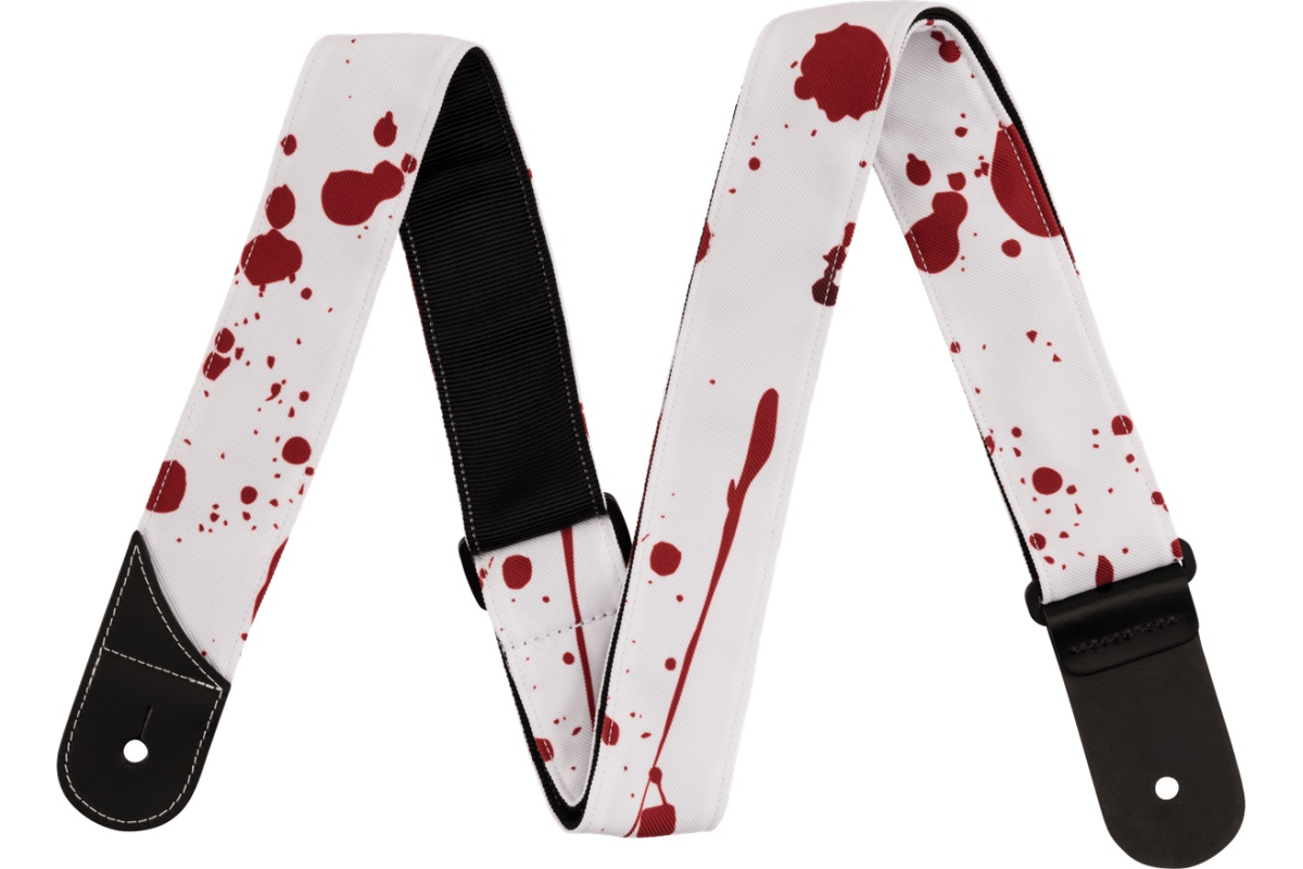 Ремінь гітарний JACKSON STRAP 2" SPLATER RED AND WHITE