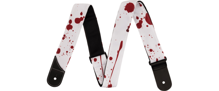 Ремінь гітарний JACKSON STRAP 2" SPLATER RED AND WHITE