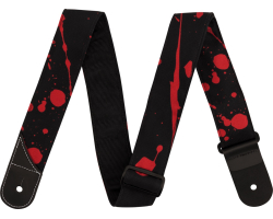 Ремень гитарный JACKSON STRAP 2" SPLATER BLACK AND RED