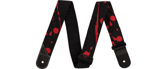 Ремінь гітарний JACKSON STRAP 2" SPLATER BLACK AND RED