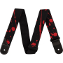 Ремінь гітарний JACKSON STRAP 2" SPLATER BLACK AND RED