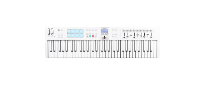MIDI клавіатура ARTURIA KEYLAB ESSENTIAL 61 MK3 ALPINE WHITE PIGMENTS