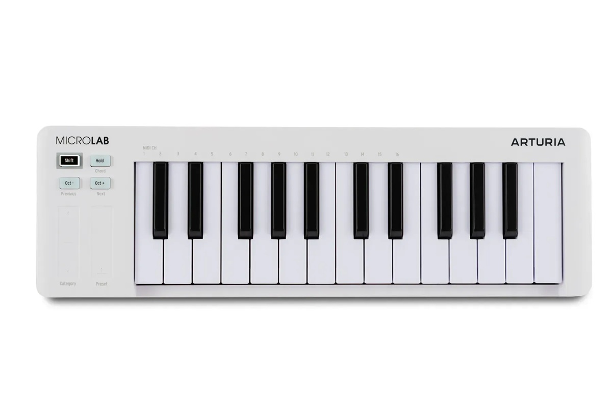 MIDI клавиатура ARTURIA MICROLAB MK3 WHITE ANALOG LAB