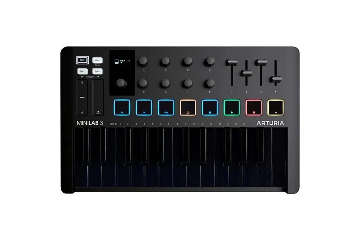 MIDI клавиатура ARTURIA MINILAB 3 DEEP BLACK ANALOG LAB V